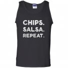 Chips salsa repeat funny foodie Tank Top
