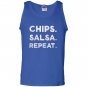 Chips salsa repeat funny foodie Tank Top