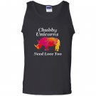 Chubby unicorns need love too watercolor distressed Tank Top