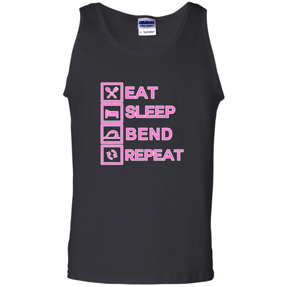 Contortionist eat sleep bend repeat exercise training Tank Top