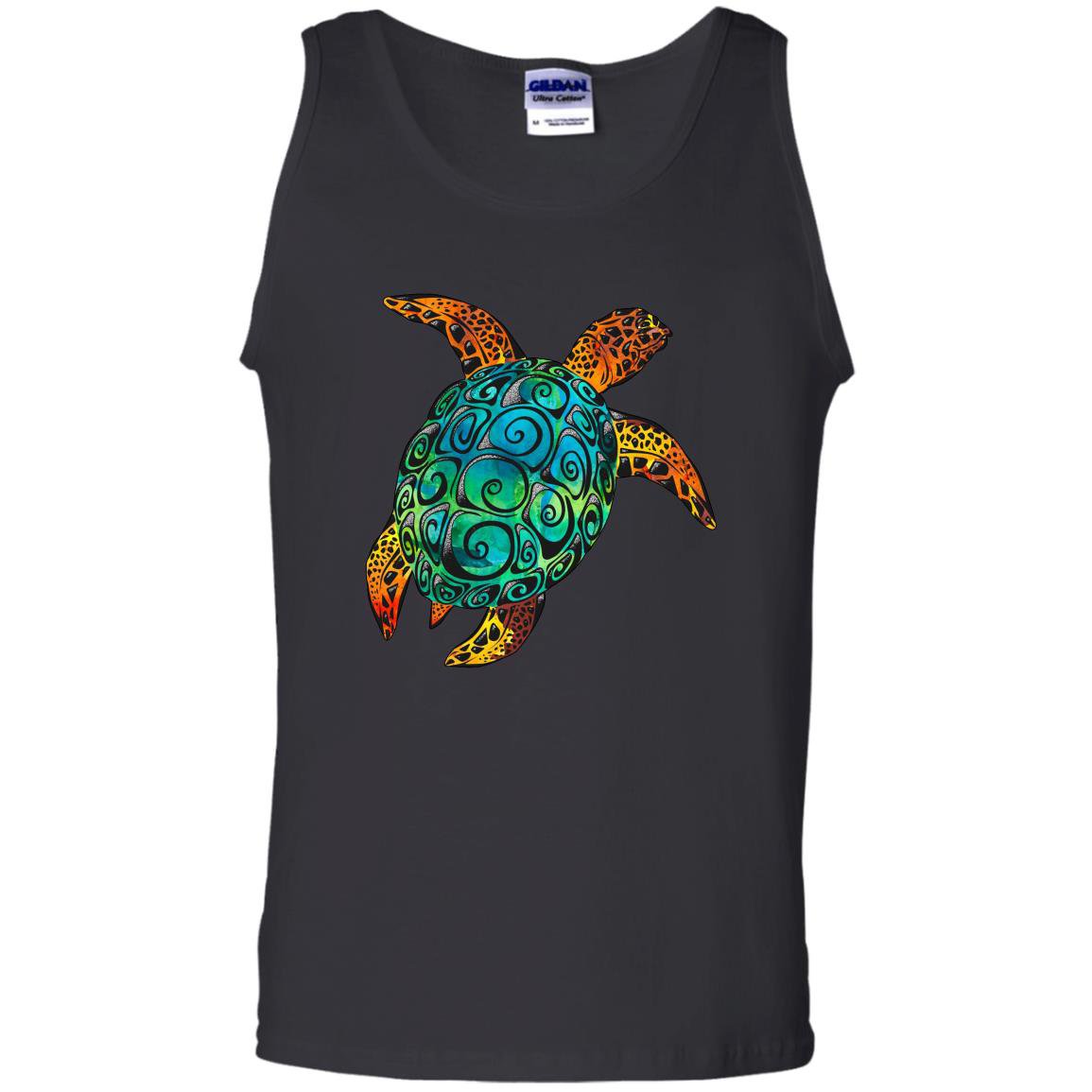 Cosmic watercolor sea turtle Tank Top