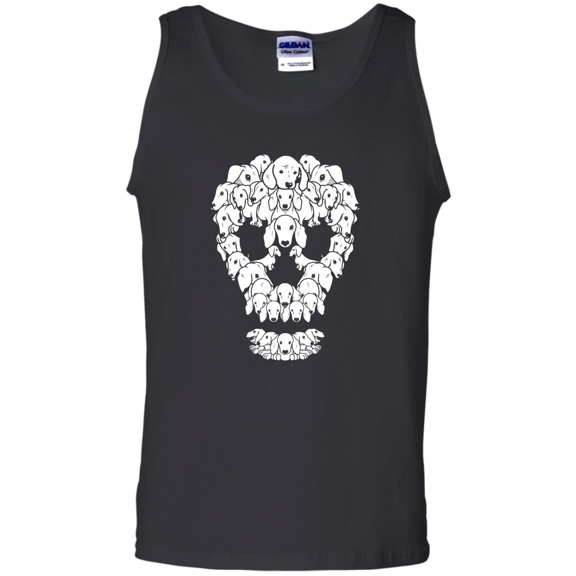 Dachshund sugar skull dia de los muertos Tank Top