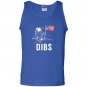 Dibs proud american usa moon Tank Top