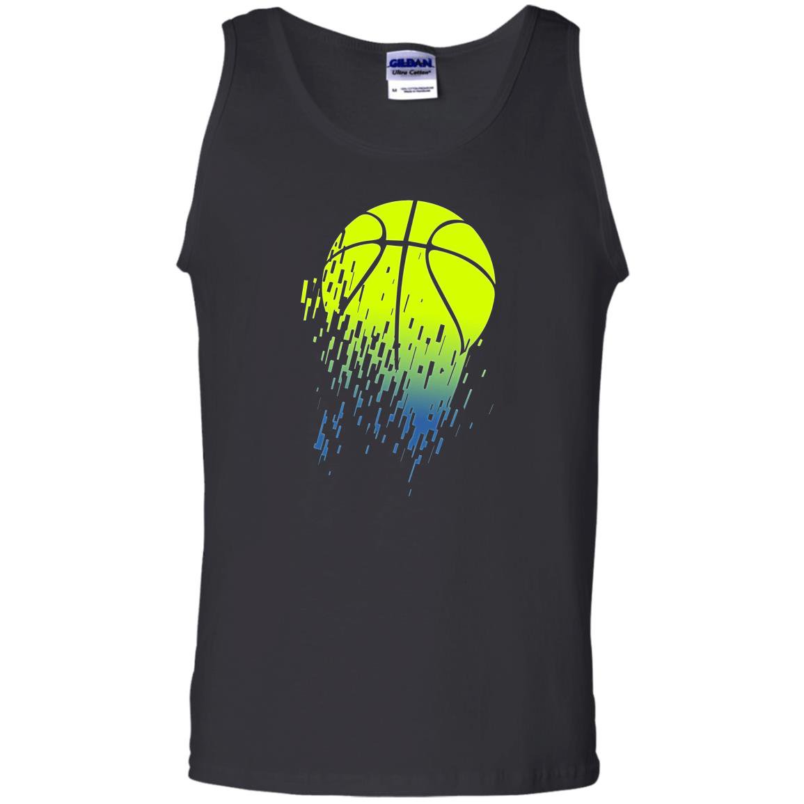 Disintegrating basketball graphic medium Tank Top