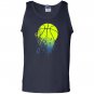 Disintegrating basketball graphic medium Tank Top