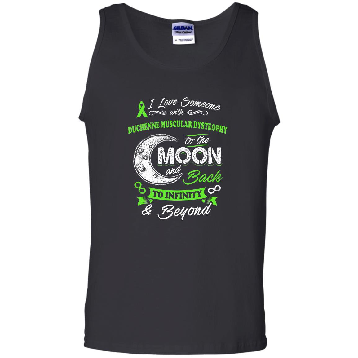 Duchenne muscular dystrophy awareness moon back love Tank Top