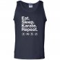 Eat sleep karate repeat funny karate Tank Top