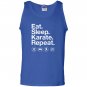 Eat sleep karate repeat funny karate Tank Top