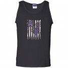 Esophageal cancer awareness us flag cancer ribbon Tank Top
