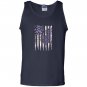 Esophageal cancer awareness us flag cancer ribbon Tank Top
