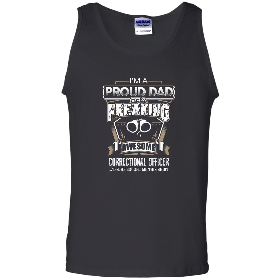 Father day gift proud dad of correctional officer Tank Top