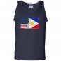 Filipino american half philippines half america flag Tank Top