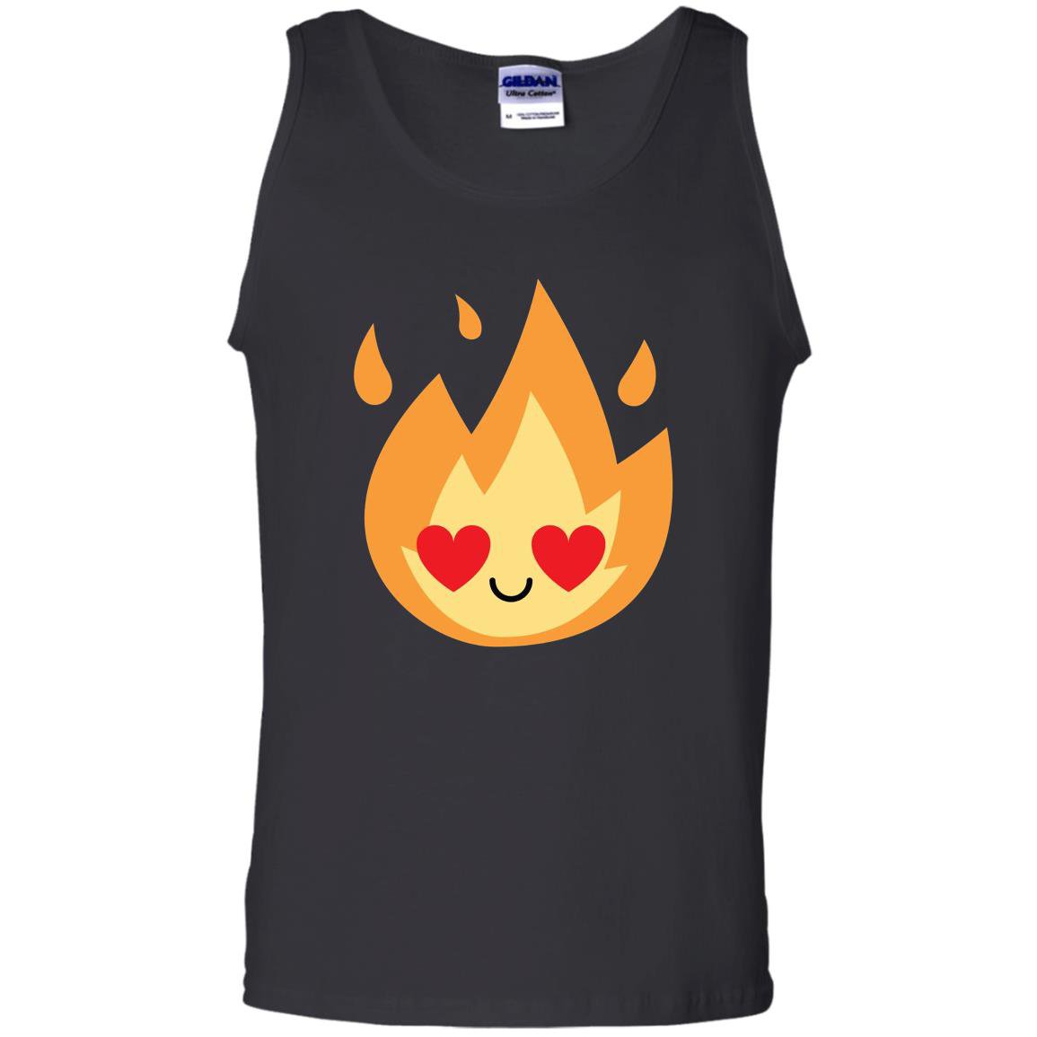 Fire flame emoji heart eye Tank Top