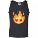 Fire flame emoji heart eye Tank Top
