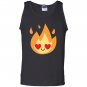 Fire flame emoji heart eye Tank Top