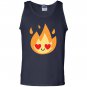 Fire flame emoji heart eye Tank Top