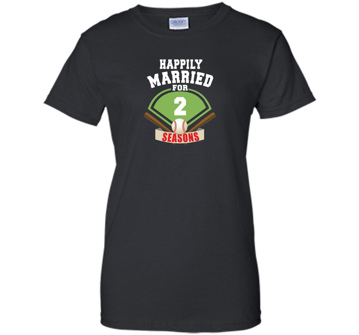 2nd wedding anniversary baseball couple gift Women