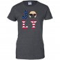 4th of july pug american flag dog Women
