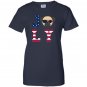 4th of july pug american flag dog Women