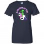 Alien riding a unicorn i believe in you Women