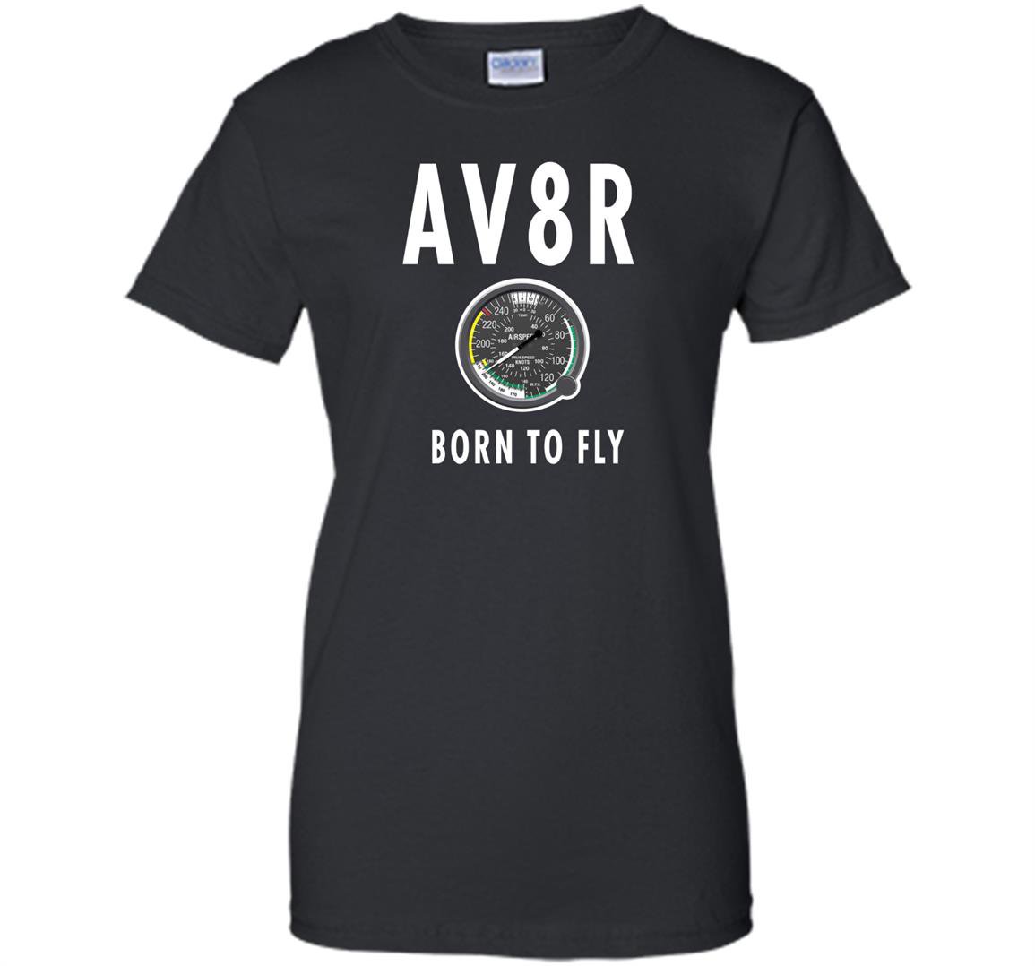 Av8r airplane speedometer born to fly pilot Women