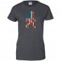 Bigfoot sasquatch american flag funny 4th of july Women