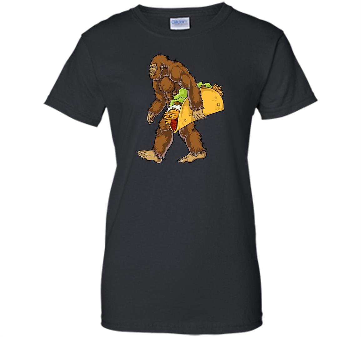Bigfoot sasquatch carrying taco funny camping Women