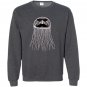 Funny jellyfish with mustache and sunglasses Sweatshirt