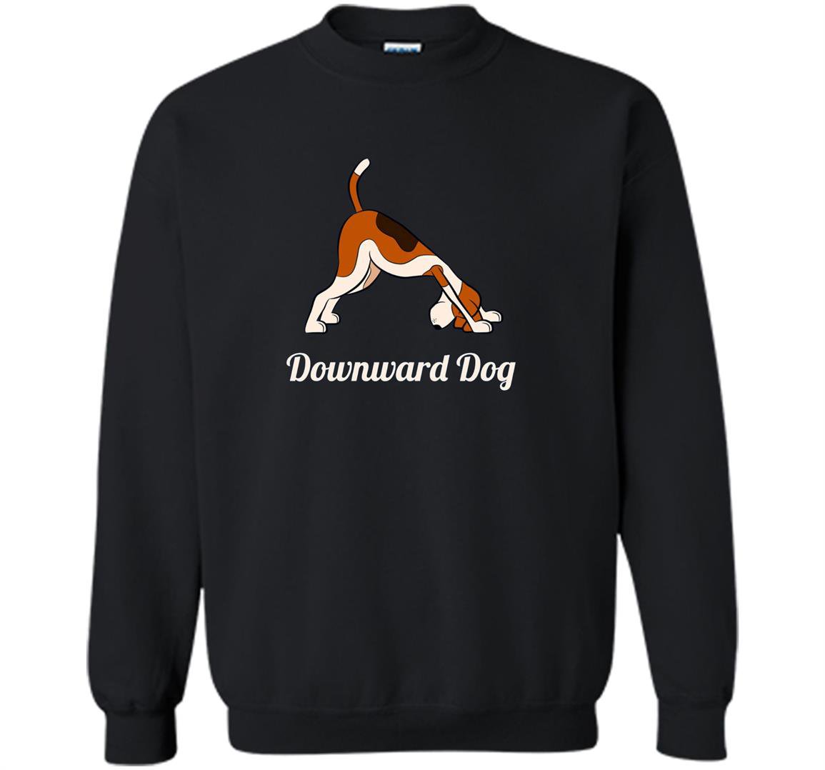 Funny yoga pose meditation animals downward dog Sweatshirt