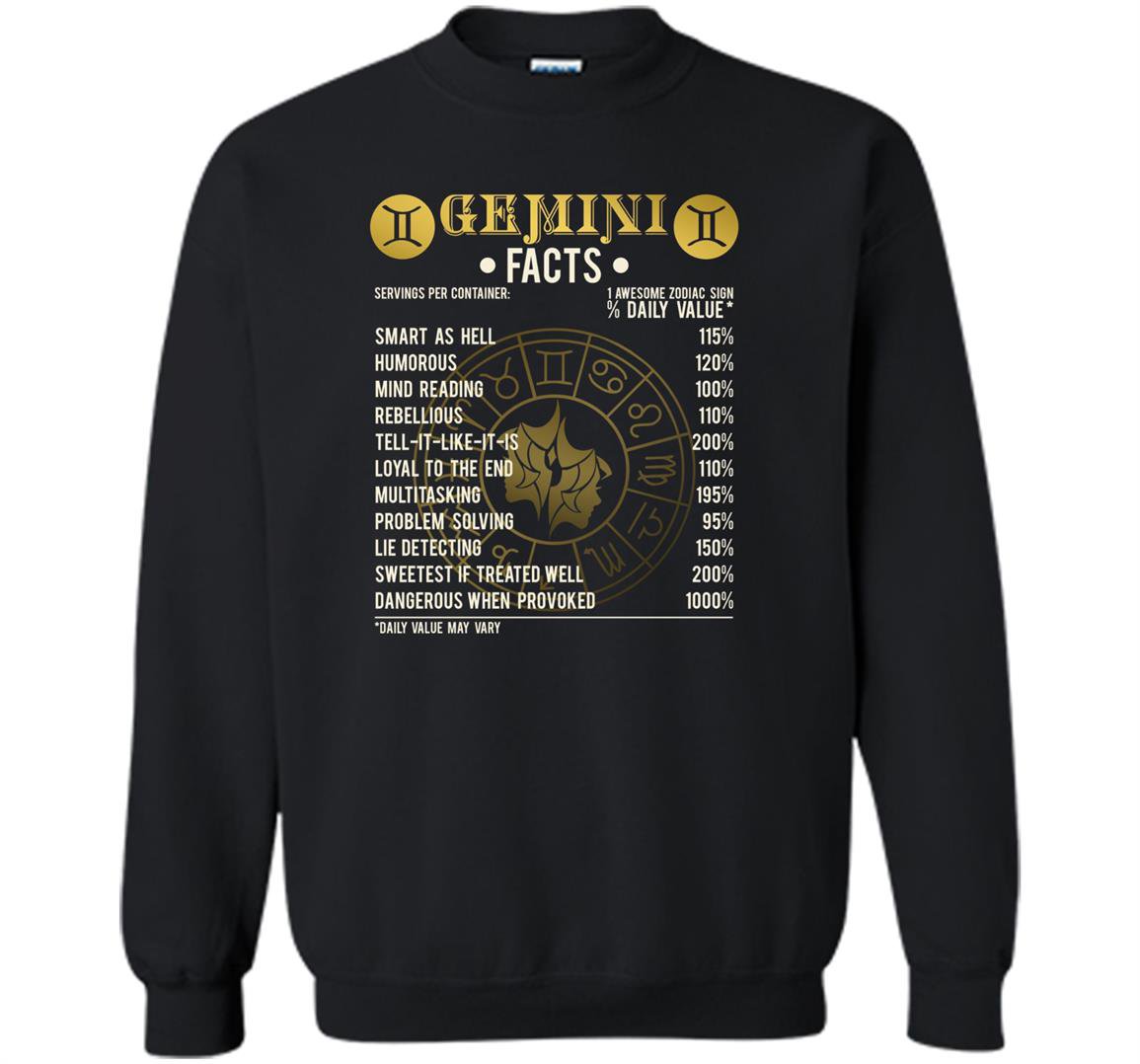 Gemini facts gemini awesome horoscope Sweatshirt