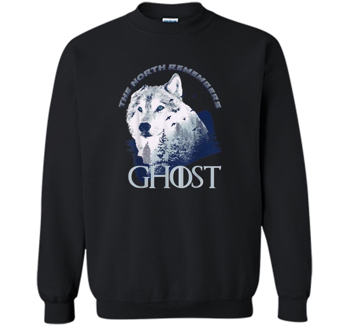 Ghost lone wolf in forest game day or winning the throne Sweatshirt