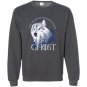 Ghost lone wolf in forest game day or winning the throne Sweatshirt
