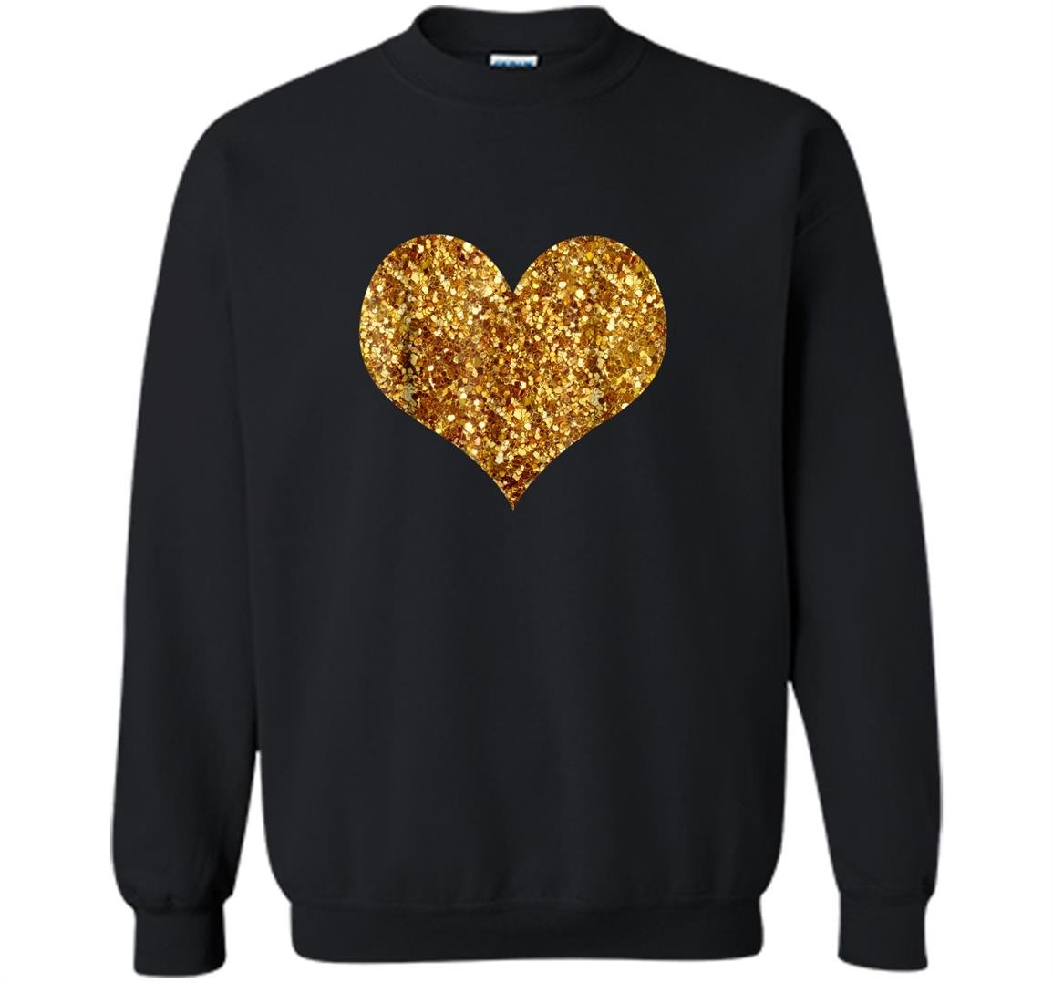 Gold sequins in a heart shape Sweatshirt