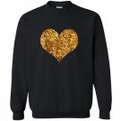 Gold sequins in a heart shape Sweatshirt