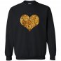 Gold sequins in a heart shape Sweatshirt