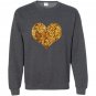 Gold sequins in a heart shape Sweatshirt