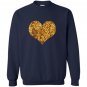 Gold sequins in a heart shape Sweatshirt