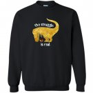 Gold t-rex the struggle is real donut funny dinosaur Sweatshirt