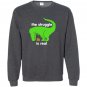 Green t-rex the struggle is real funny dinosaur t-rex Sweatshirt