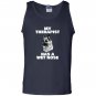 Funny german shepherd my therapist has a wet nose Tank Top