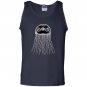 Funny jellyfish with mustache and sunglasses Tank Top