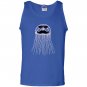 Funny jellyfish with mustache and sunglasses Tank Top