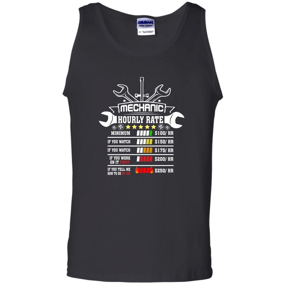 Funny mechanic hourly rate graphic Tank Top
