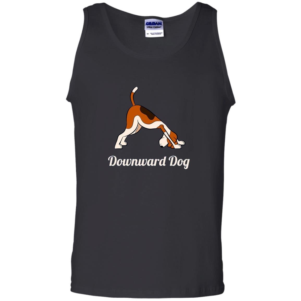 Funny yoga pose meditation animals downward dog Tank Top