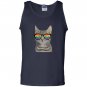 Gay pride cat kitten rainbow lgbt sunglasses funny Tank Top