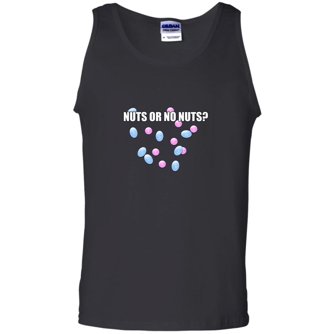 Gender reveal nuts or no nuts funny baby shower gift Tank Top