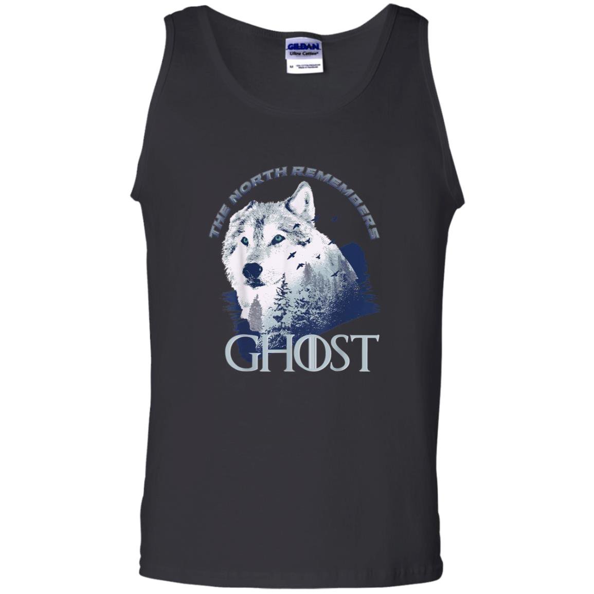 Ghost lone wolf in forest game day or winning the throne Tank Top