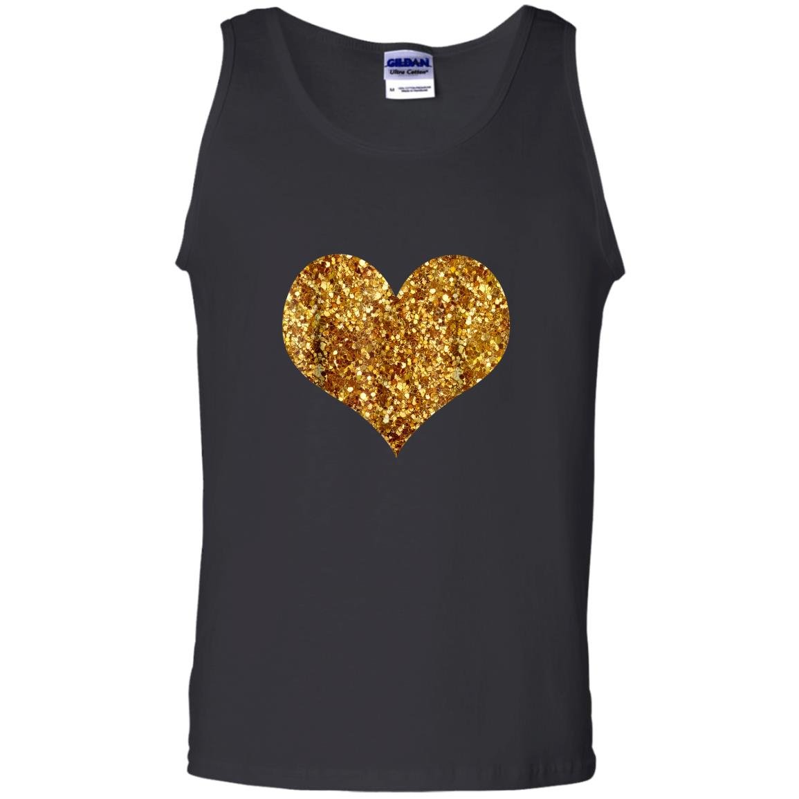 Gold sequins in a heart shape Tank Top