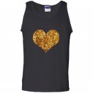 Gold sequins in a heart shape Tank Top