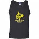 Guy on a buffalo punch that cougar in the face Tank Top